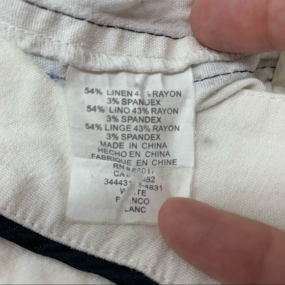 Bebe White Pants with Stripe Down the Side - Picture 7 of 9